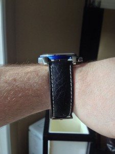 Side profile on my wrist.